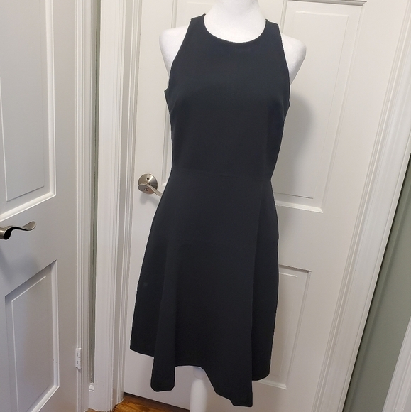 NWT Banana Republic Black Skater Dress, Classic, Formal, Size 6, Retail $118.00 - Picture 1 of 11